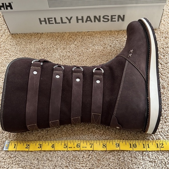 NIB! Helly Hansen SZ 8 coffee bean suede boots with faux fur lining. - Picture 10 of 12